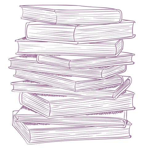 Stack of books illustration